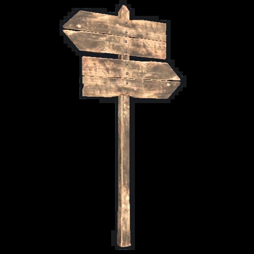 Two Sided Town Sign Post